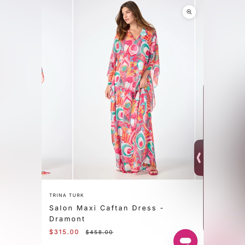 Trina Turk Multicolor Abstract Kaftan